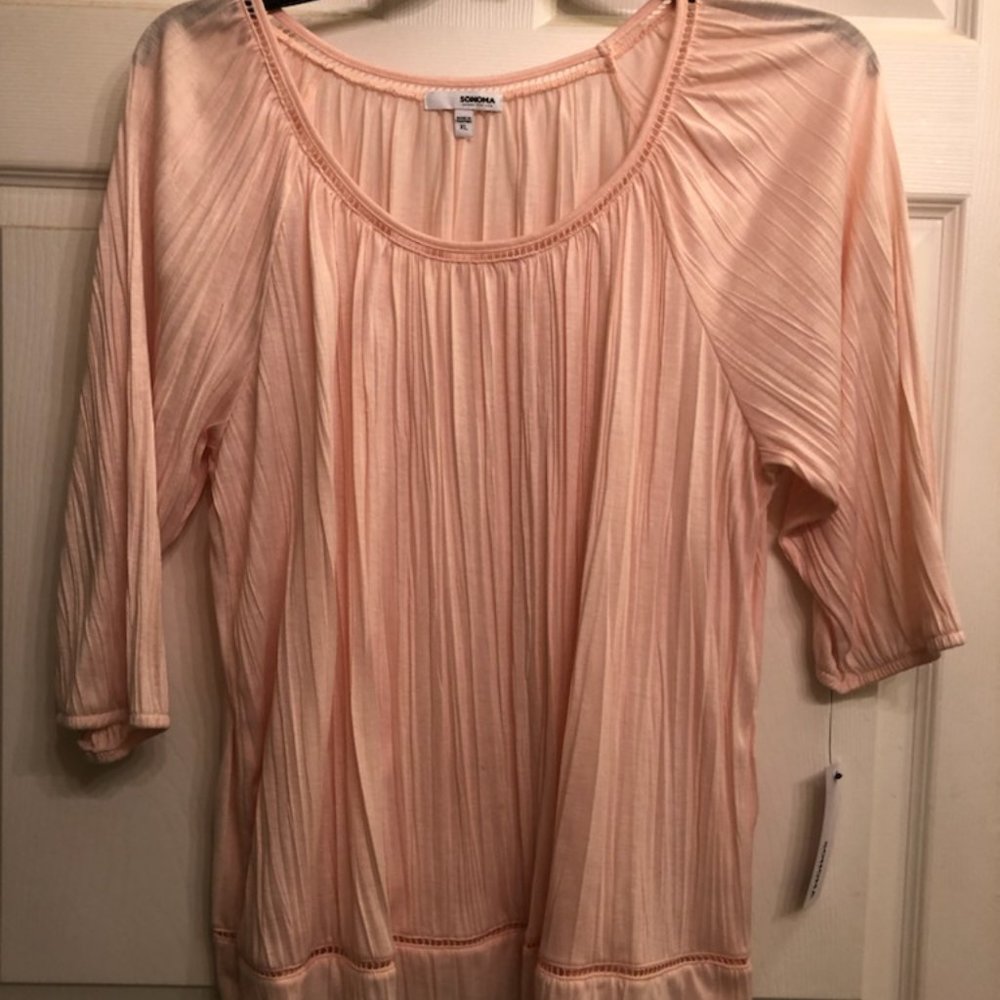 Sonoma Pink Peasant Blouse